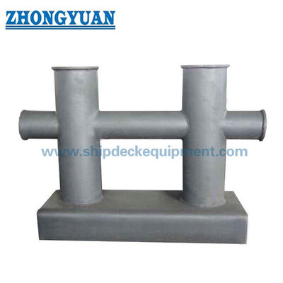 200-300 mm Güverte kaynaklı Çift Çapraz Bitt Bollard GB/T 554-2008 Geminin demirlenmesi için DH Tipi