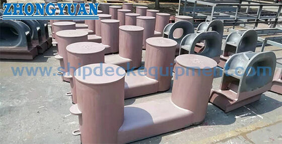 Saldırılmış Çelik Çift Bitt Bollard, Kompakt Alt Plakasıyla.