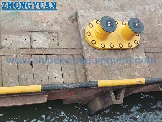 Döküm Çelik Cıvatalı Ankraj Double Bitt Dock Eğimli Baba Gemi Demirleme Ekipmanı